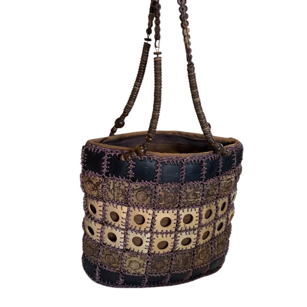 Handcrafted Boho Patchwork Shoulder Bag Beaded St… - image 6